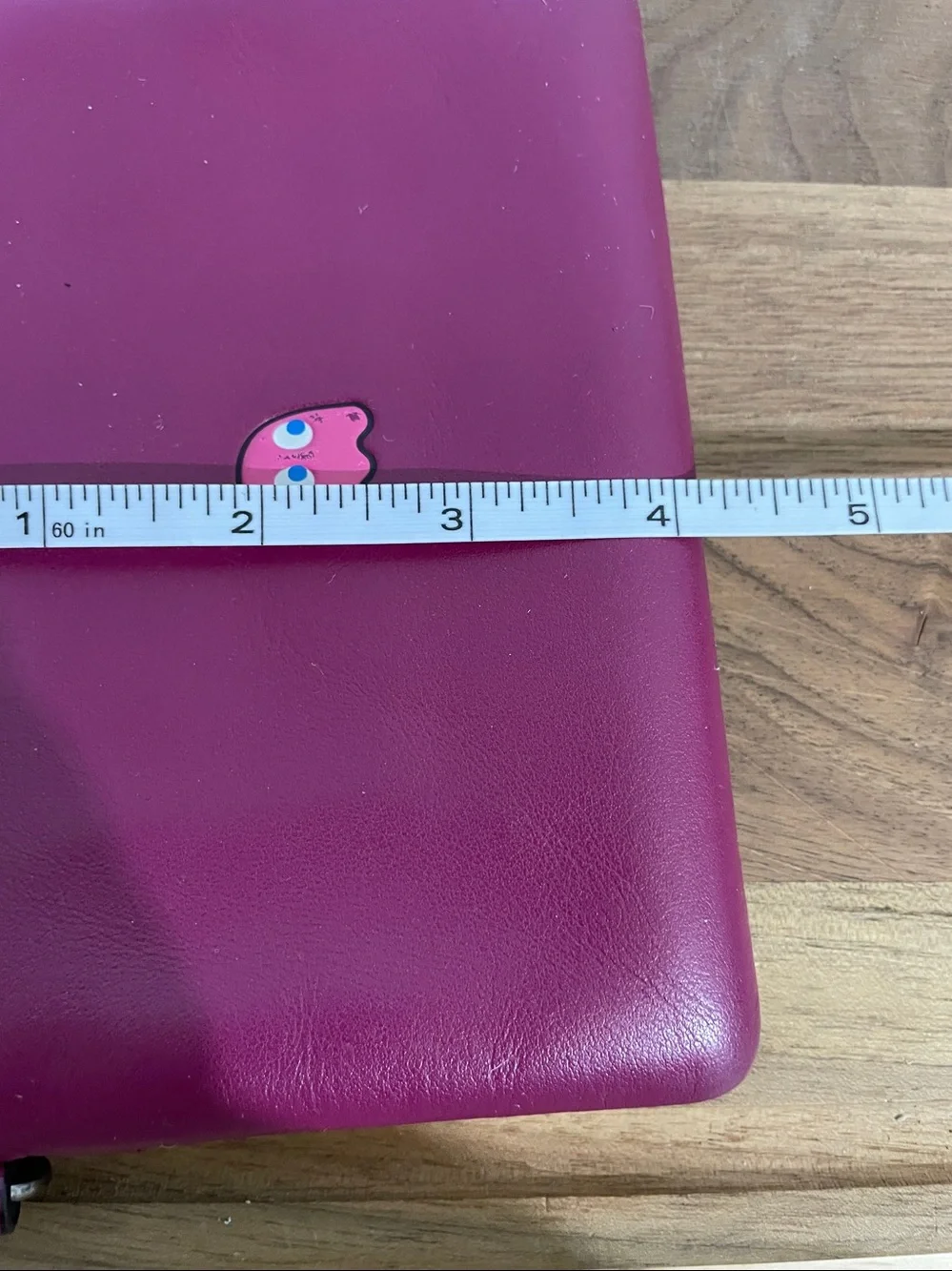 Coach Pac Man Colab Pink Leather Wristlet Zip Pouch Charm Clutch Retro Rare Y2K - Picture 11 of 12